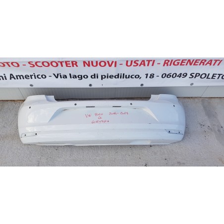VOLKSWAGEN POLO 6C PARAURTI PARAURTO POSTERIORE NUDO REAR BUMPER