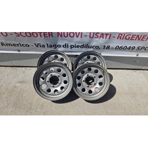 4x CERCHI IN FERRO/ACCIAIO SUZUKI JIMNY INTERASSE 5X139,7 DA 15 POLLICI