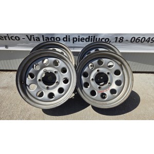 4x CERCHI IN FERRO/ACCIAIO SUZUKI JIMNY INTERASSE 5X139,7 DA 15 POLLICI