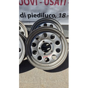 4x CERCHI IN FERRO/ACCIAIO SUZUKI JIMNY INTERASSE 5X139,7 DA 15 POLLICI