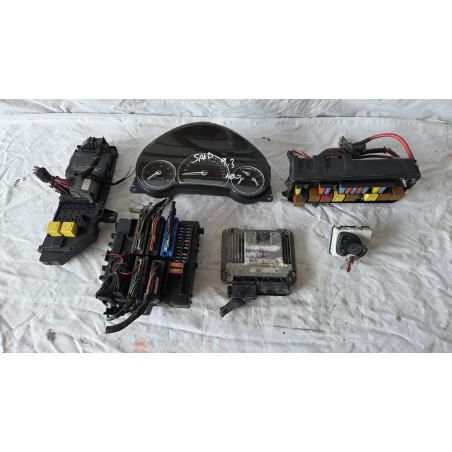 SAAB 9.3 9-3 KIT AVVIAMENTO CENTRALINA ECU BODY CHIAVE MOTORE